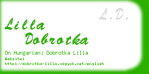 lilla dobrotka business card